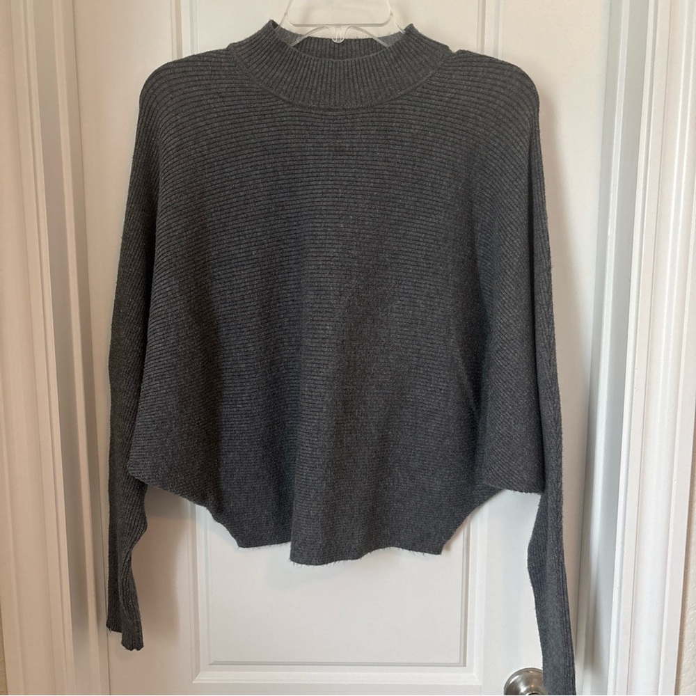 Zara Charcoal Batwing Dolman Sleeve Sweater